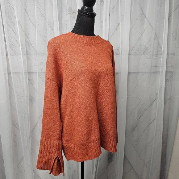 Sanctuary Women's Sweater in Rust Orange - Picture 7 of 16